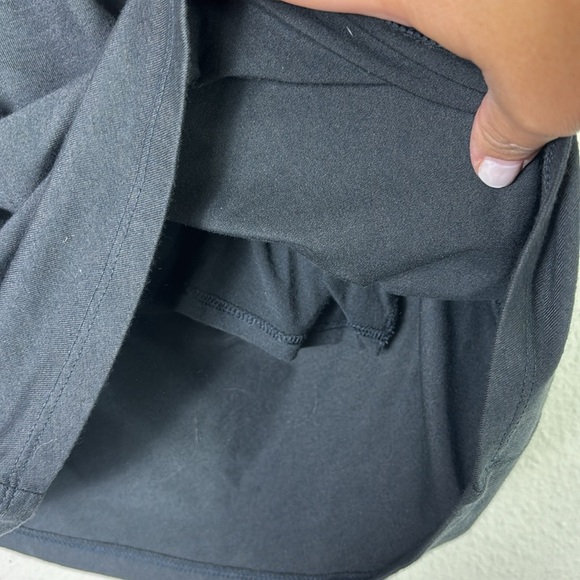 Athleta Dark Gray Ruched Long Sleeve Scoop Neck Bodycon Dress size Small - Picture 5 of 6